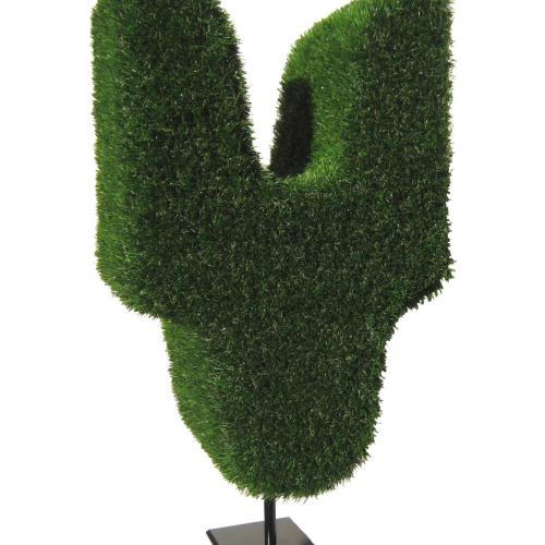 Sculpture “ ST-S480 ” - green gazon synthétique + résine  77x40x30 cm 