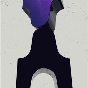 Sculpture ''ST-S437'' de la série ''Acrobate'' - 2 modules articulés -103x32x14 cm