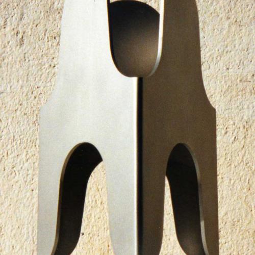 Sculpture ''ST-S188'' - acier inoxydable - 40x30 cm - pièce pouvant être présentée dans des sens différents