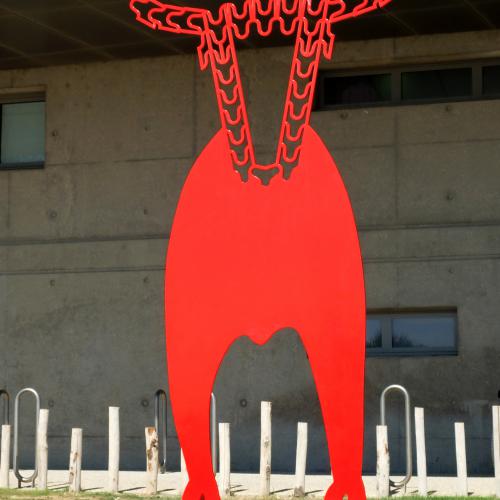 Sculpture ''le Taureau de Jordi''- aluminium thermo-laqué - 300x165x145 cm -