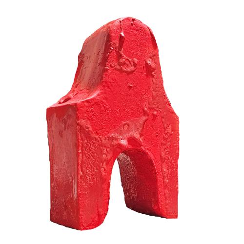 sculpture ''Sans-titre'' - céramique (grès+ glaçure transparente partielle + peinture) - 38 x 24 x 15 cm