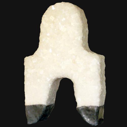 Sculpture « ST S325 » - série cristallisation de sel sur bois + feuille de plomb - 55x34x20 cm