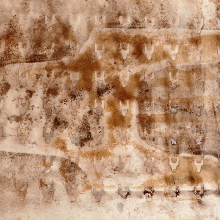 oeuvre sur papier ''ST-P670 B''  PIGMENTS NATURELS  70x100 cm  