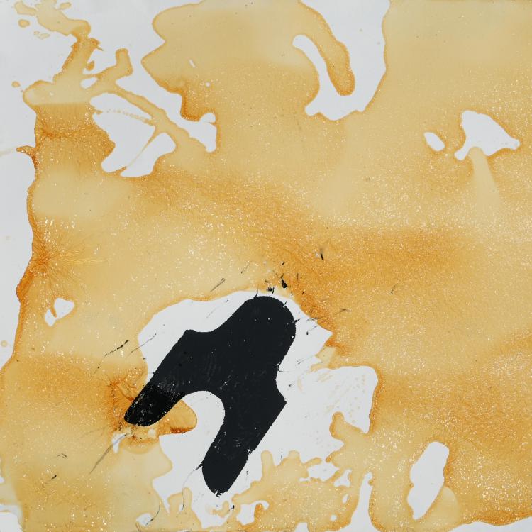 série ''les Ruches'' - ''éloge du miel'' 1 - peinture mixte sur papier - 70 x 70 cm