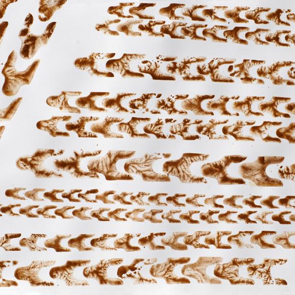 oeuvre sur papier - série '' Paysages ''- terre crue (rouge) -5- 100x70 ou 70x100 cm