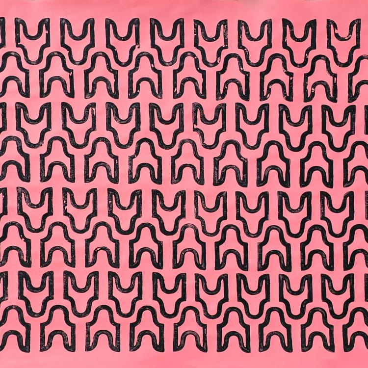 série ''Graphique''- acrylique sur papier - 150 x 220 cm