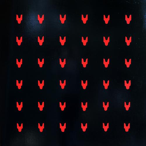 Peinture de la série ''pictogrammes de lumière'' - 
													peintures sur panneau de bois- 141 x 137  cm