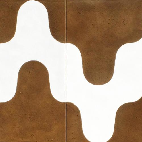 Série sur toile lin dite  ''le Sel de la Terre'': ici 4 mêmes toiles non identiques de 112x100 cm - plusieurs mises en espace possibles: sens horizontal-vertical-autres...terre crue+ sel+ peinture.