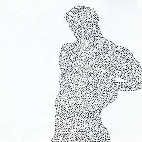 Série de peintures ''Sans titre'' - ici ''ST-P 07''- peinture sur toile de lin - 140 x 140 cm