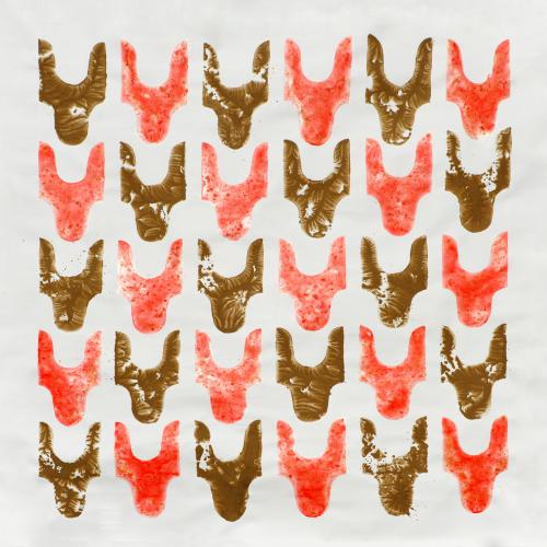 Série ''Eloge de la Tomate'' terre crue et chair graines sucs de tomate + acrylique sur toile libre- 213 x 215 cm