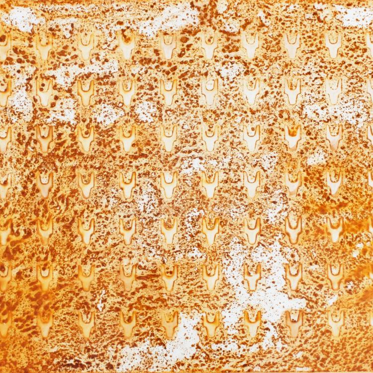 Œuvre sur papier de la série Papiers rouillés ''ST-P 682-C'' -70x100 cm
