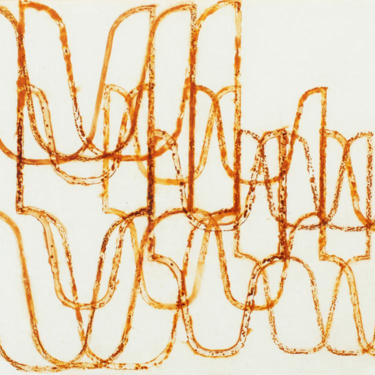 œuvre/papier de la série Papiers rouillés ''ST-P 682-U'' - 70x100 cm